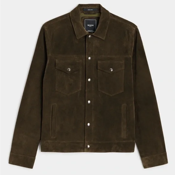 Todd Snyder Green Suede Dylan Jacket - Picture 1 of 7